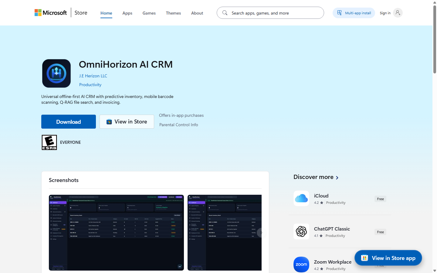 Annotated OmniHorizon AI CRM guide screenshot